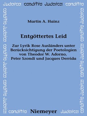 cover image of Entgöttertes Leid